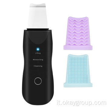 Spatola scrubber per la pelle ad ultrasuoni per la pulizia profonda dei pori del viso